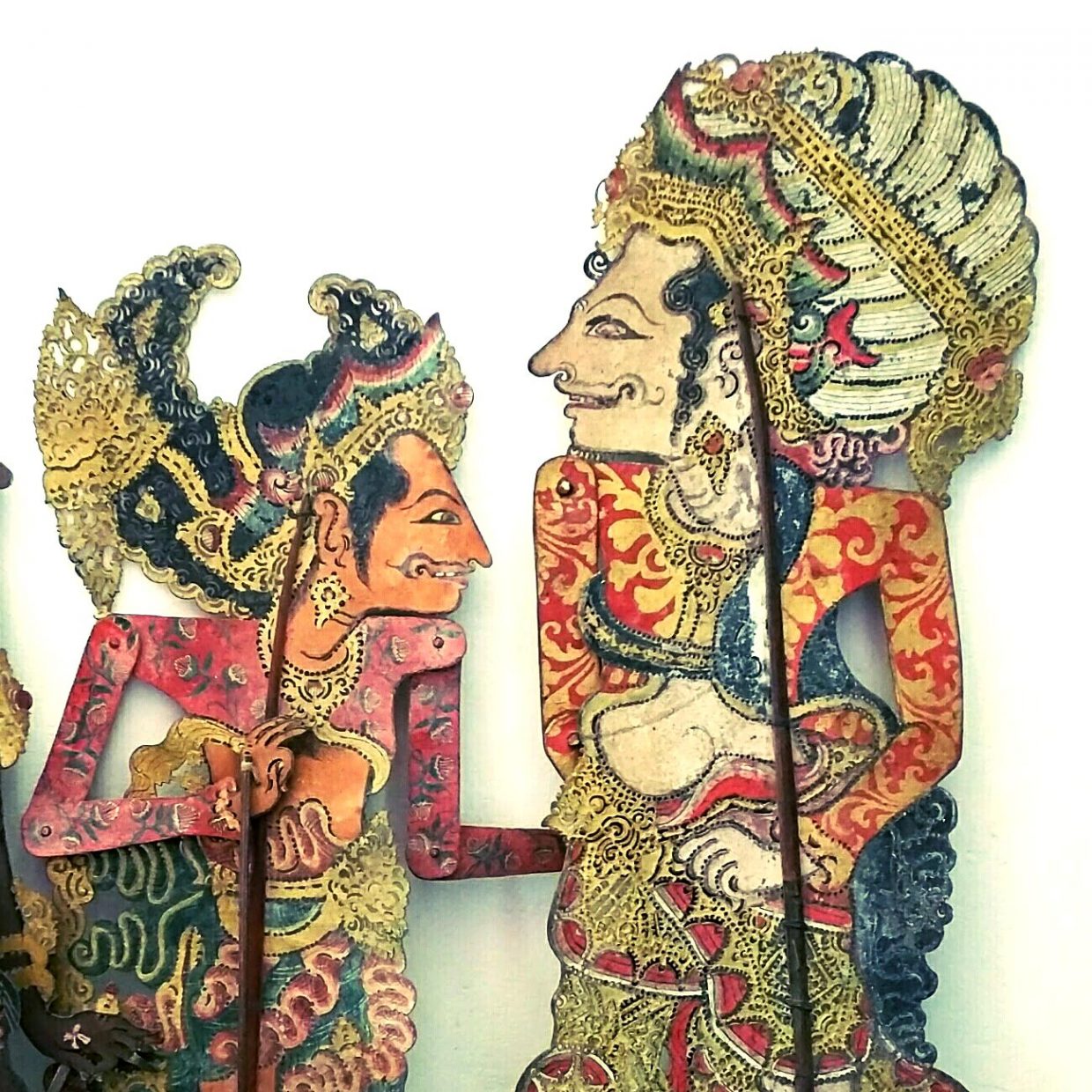 Antique Balinese shadow puppets