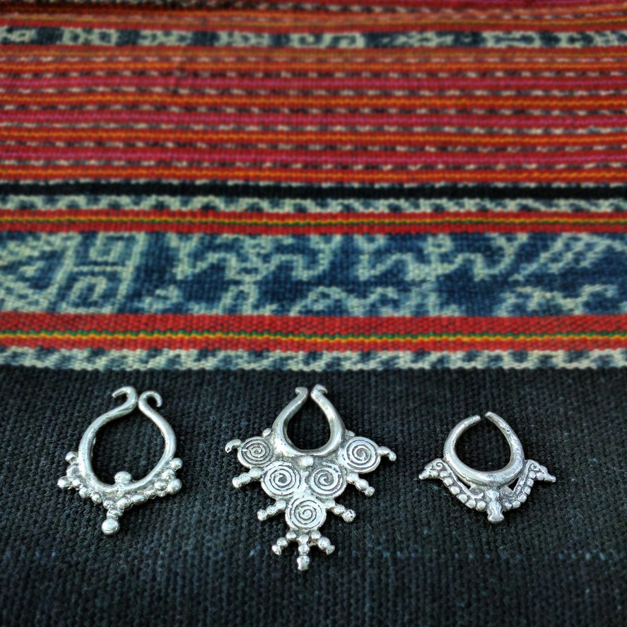 Old Silver Earrings from Timor