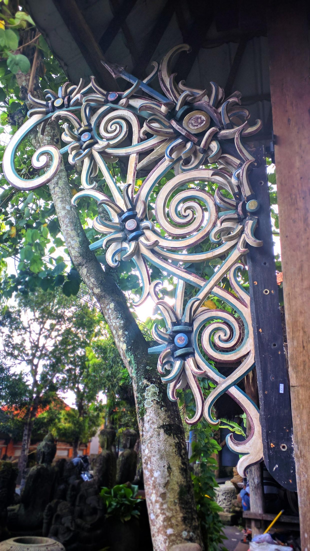 Vintage Borneo Longhouse Decoration